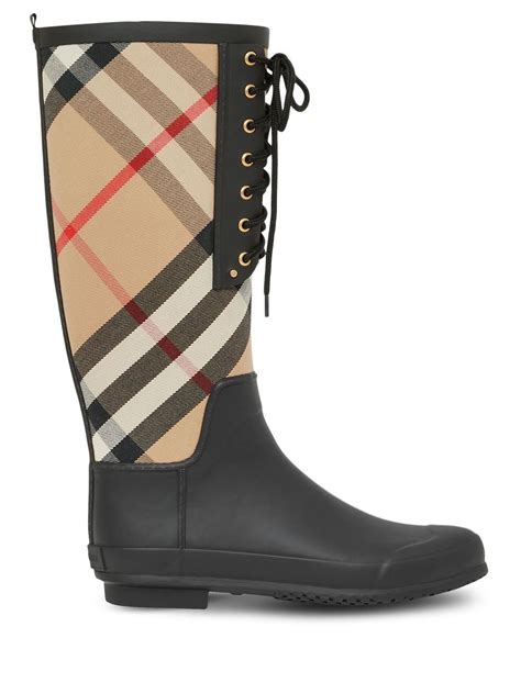 burberry pink check rain boots|Burberry rain boots on sale.